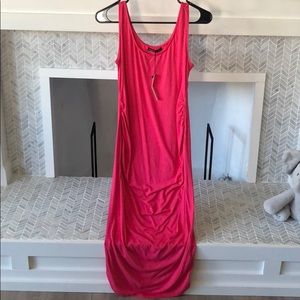 PattyBoutik Solid Scoop Neck Maternity Dress